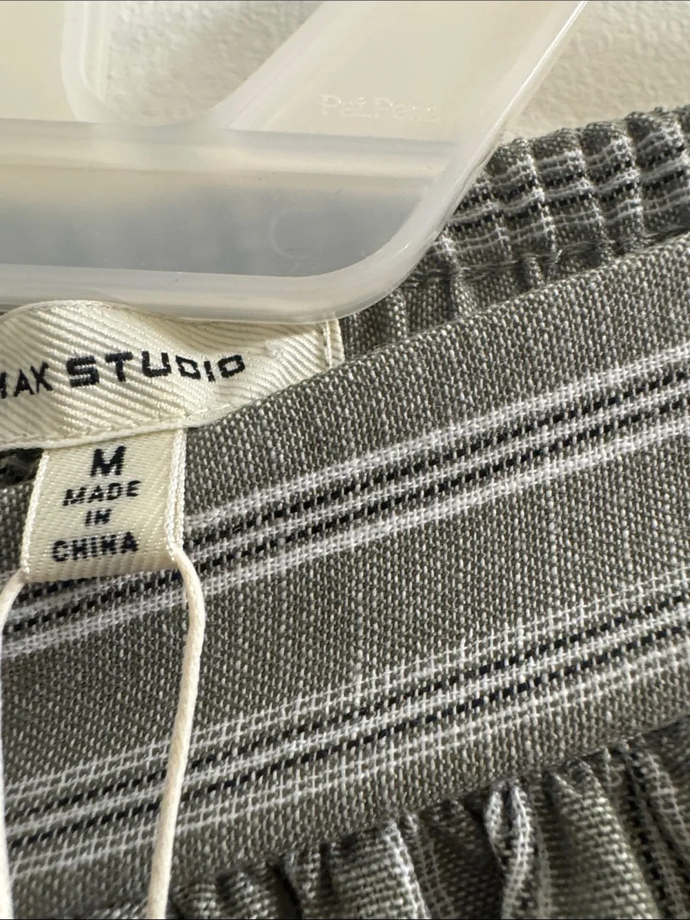 Max Studio Gray Striped Gathered Skirt - Picture 3 of 10